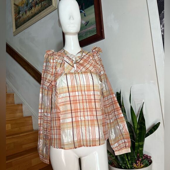 New Anthropologie Anthropologie Current Air Polly Ruffle Blouse - Picture 5 of 8